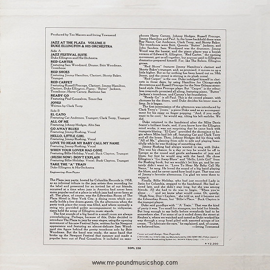 Duke Ellington & His Orchestra - Jazz At The Plaza Vol. II