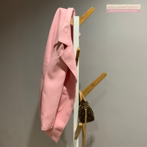 เสื้อโค้ท สไตล์เกาหลี ทรงคลาสสิค ใส่ง่ายเข้ากับทุกชุด กันหนาวได้ดี พร้อมส่ง สีชมพูอ่อน