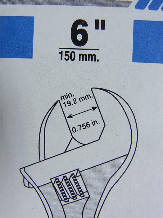 ประแจเลื่อน IREGA ขนาด 6 นิ้ว สเปน Made in Spain ใหม่ แท้. (แพ็คฟ้า)