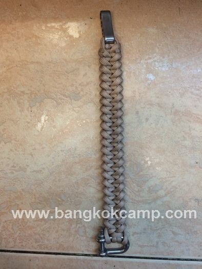 สายรัดข้อมือ PARACORD BRACELET ถักจากเชือก PARACORD550 รุ่นใหม่มี ห่วงสแตนเลส ปรับได้
