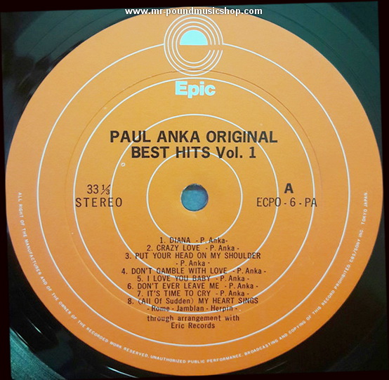 Paul Anka - Paul Anka Original Best Hits Vol.1