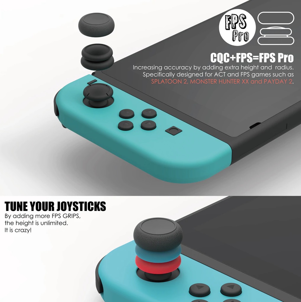 Skull & Co. Thumb Grip for Nintendo Switch Joy-Con V1 V2 LITE OLED (แพ็ค 3 คู่)