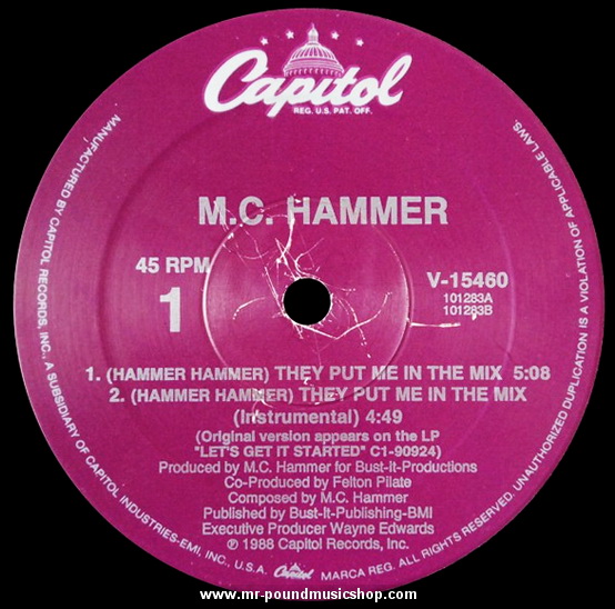 MC Hammer - (Hammer Hammer) They Put Me In The Mix / Cold Go M.C. Hammer