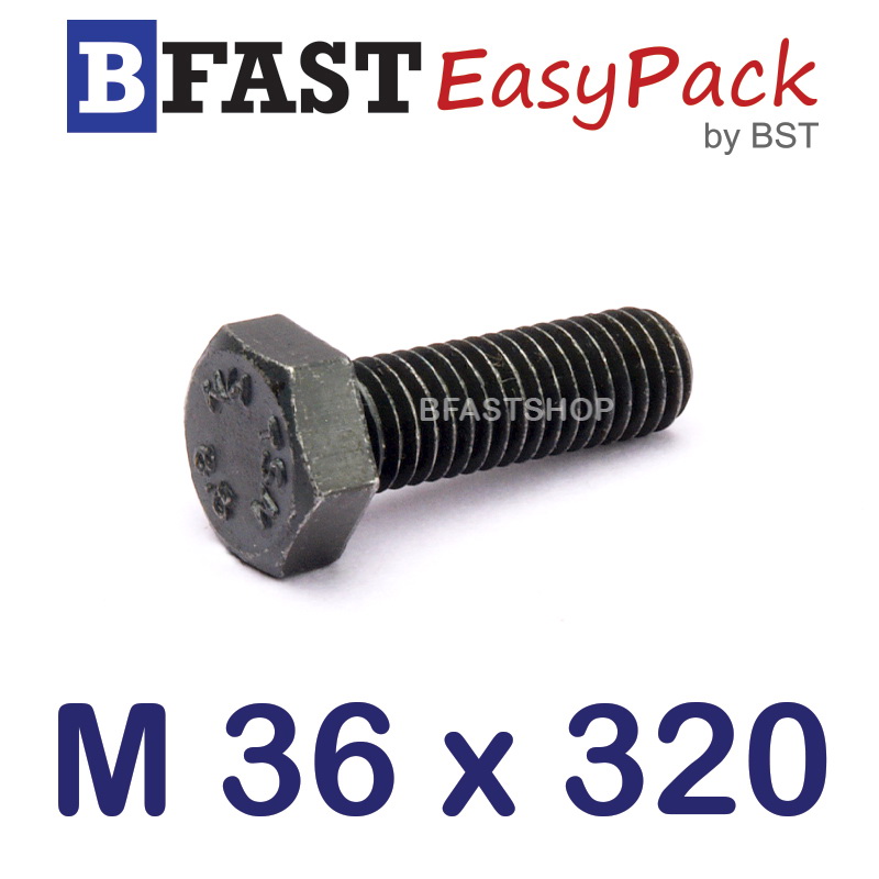 สกรูมิลดำ M36 x 320 *เกลียวครึ่ง*