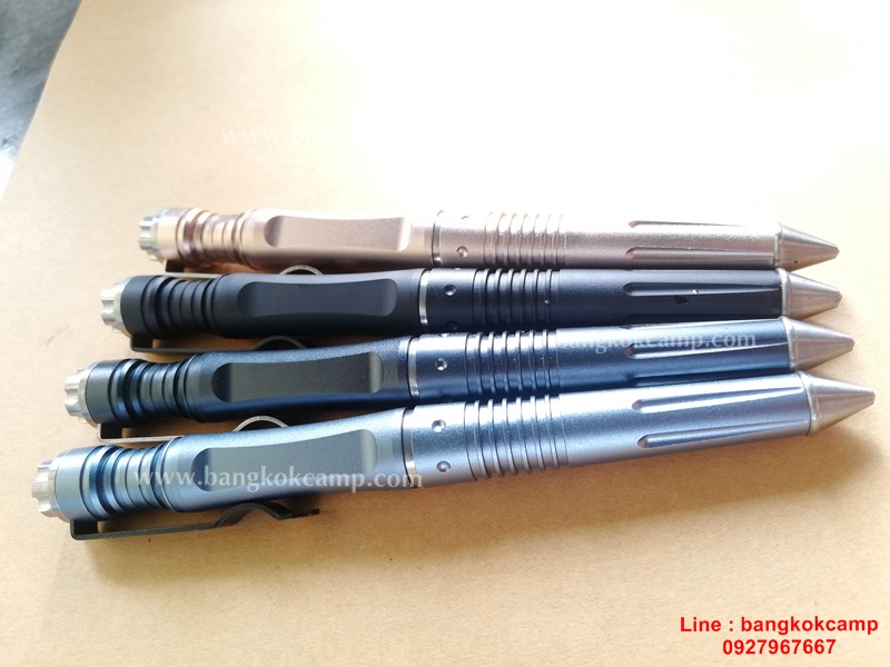 ปากกาแทคนิคอล Tactical Pen ปลายคาร์ไบท์ (กระแทกกระจกได้ แข็งมากใช้ขูด-เขียนโลหะได้) สีดำ