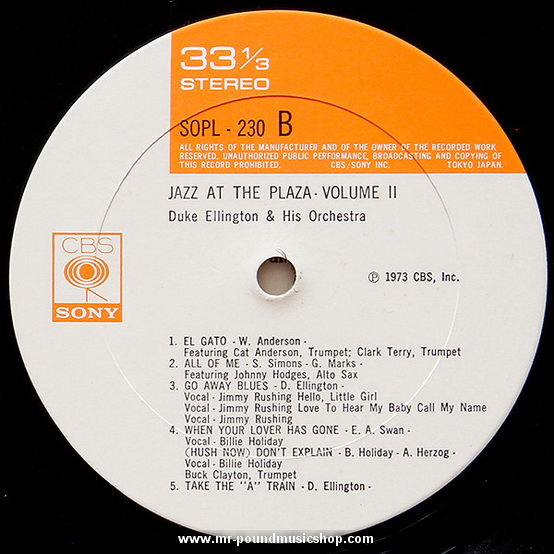 Duke Ellington & His Orchestra - Jazz At The Plaza Vol. II