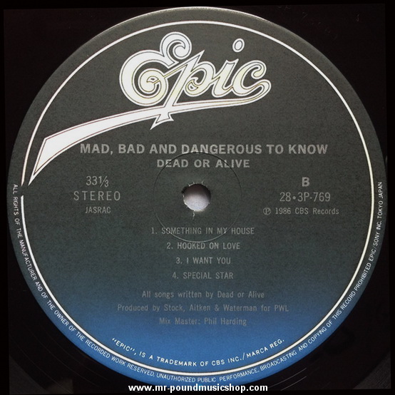 Dead Or Alive - Mad, Bad, And Dangerous To Know