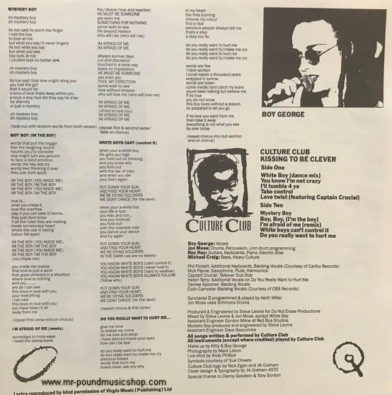 Culture Club - Kissing To Be Clever