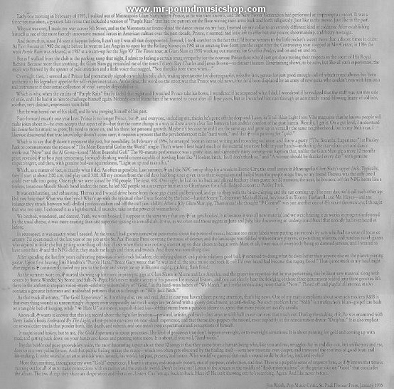 The Artist (Formerly Know As Prince) - The Gold Experience