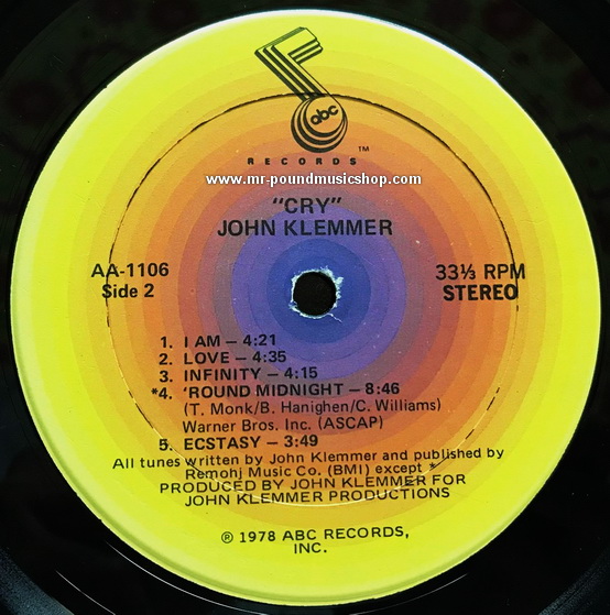 John Klemmer - Solo Saxophone - Cry