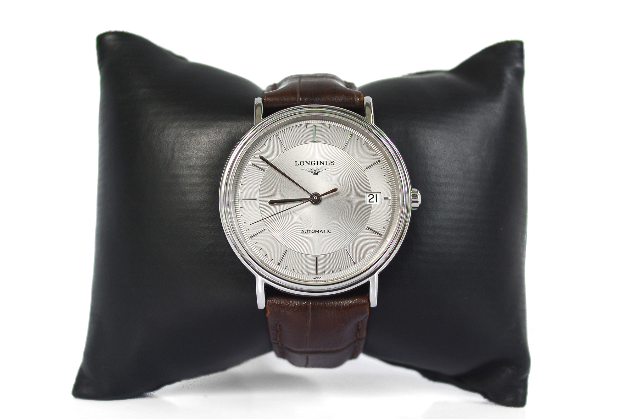 Longines Automatic Les Grandes Classiques หน้าขาว สายหนัง (Sold)