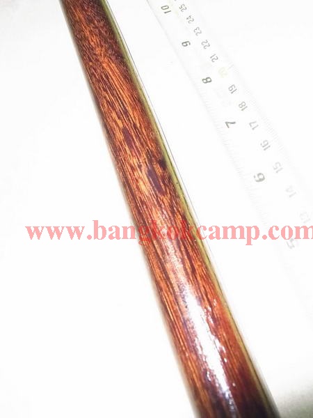 ไม้มงคลหายาก... ไม้ตะพด(ไม้แก่นมะขาม) หัว+ท้ายทองเหลือง ลายไม้สวย