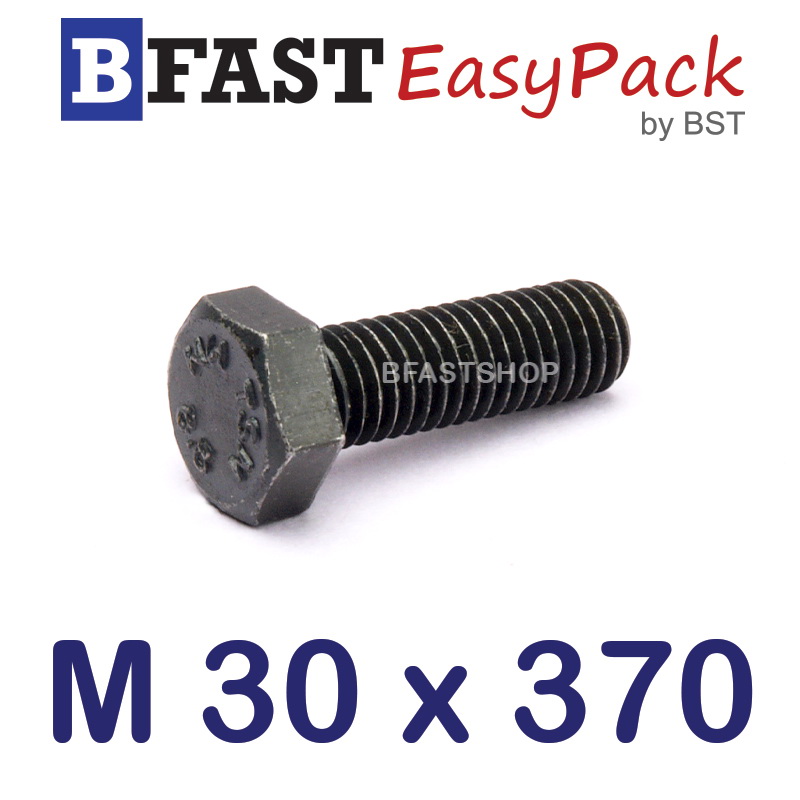 สกรูมิลดำ M30 x 370 *เกลียวครึ่ง*