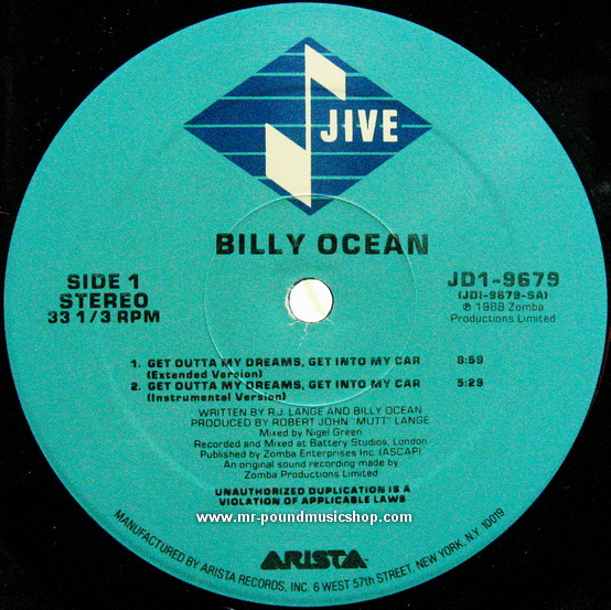 Billy Ocean - Get Outta My Dreams, Get Into My Car