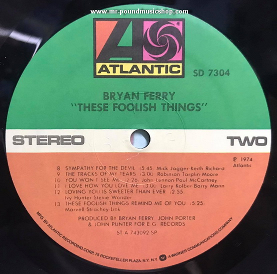 Bryan Ferry - These Foolish Things