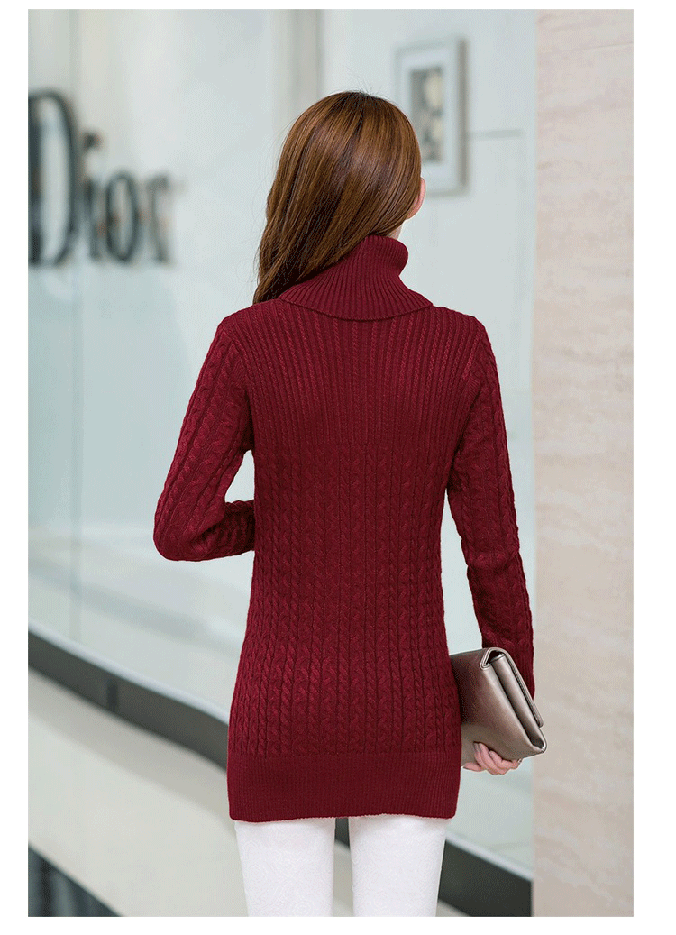 fashion เสื้อไหมพรมคอเต่า สเวตเตอร์ สีแดง ใส่เที่ยว ทำงาน ใส่คู่กับสูทก็ดูดี น่ารักๆ