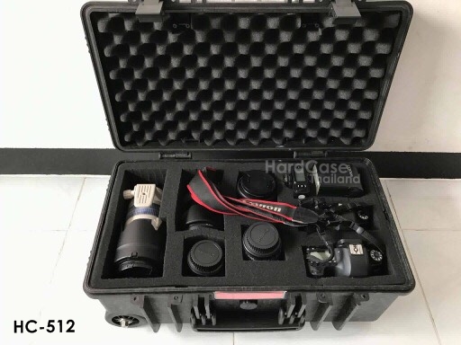 กระเป๋ากล้อง Hardcase ล้อลาก HARZ รุ่น HC-512 สีดำ ไส้โฟมลูกเต๋า
