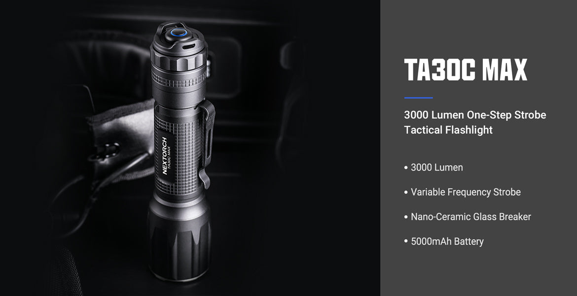 ไฟฉาย Nextorch TA30C Max 3000 Lumens One Step Tactical Flashlight