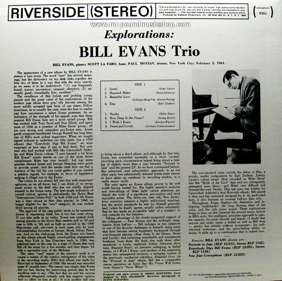 Bill Evans Trio - Explorations
