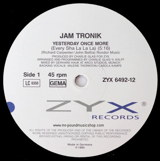 Jam Tronik - Yesterday Once More (Every Sha La La La)