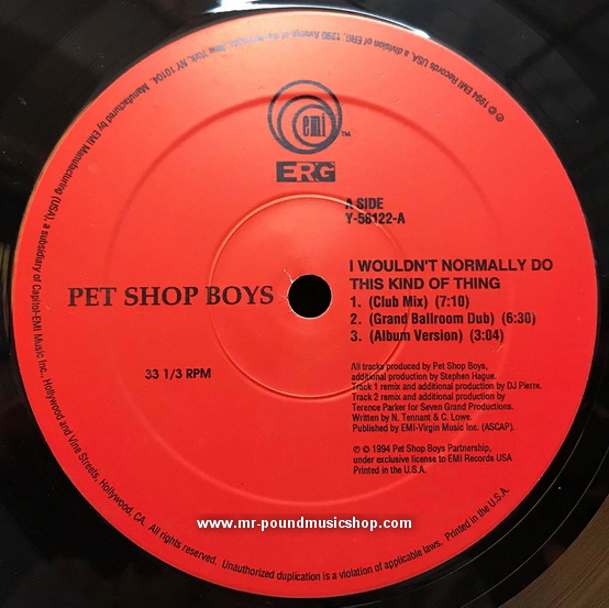 Pet Shop Boys - I Wouldn't Normally Do This Kind Of Thing