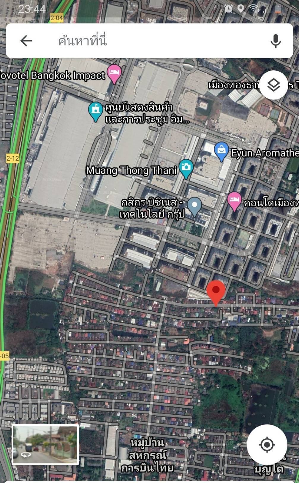 ขายที่ดิน 66 ตร.ว กว้าง 16 เมตร ลึก 16.5 เมตร แจ้งวัฒนะ จ.นนทบุรี หมู่บ้านพงษ์เพชร (การบินไทย)