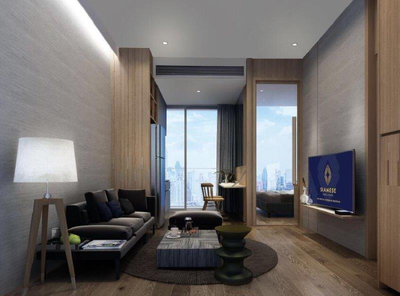 ขายคอนโด Siamese Exclusive Sukhumvit 42 (ไซมิส เอ็กซ์คลูซีฟ สุขุมวิท 42 ) 1 ห้องนอน 1 ห้องน้ำ ขนาด 34.74 ชั้น 20 ขายราคา 6,890,000 บาท