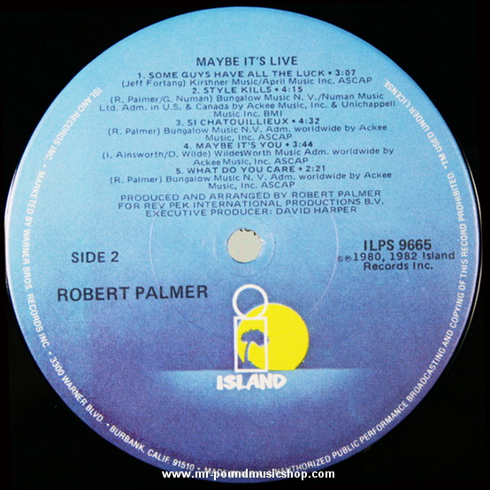 Robert Palmer - Maybe It's Live
