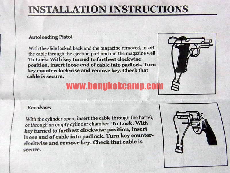 กุญแจล๊อคปืน สีแดง ใหม่เก่าเก็บ