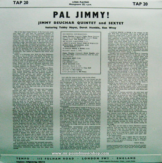 Jimmy Deuchar Quintet and Sextet - Pal Jimmy