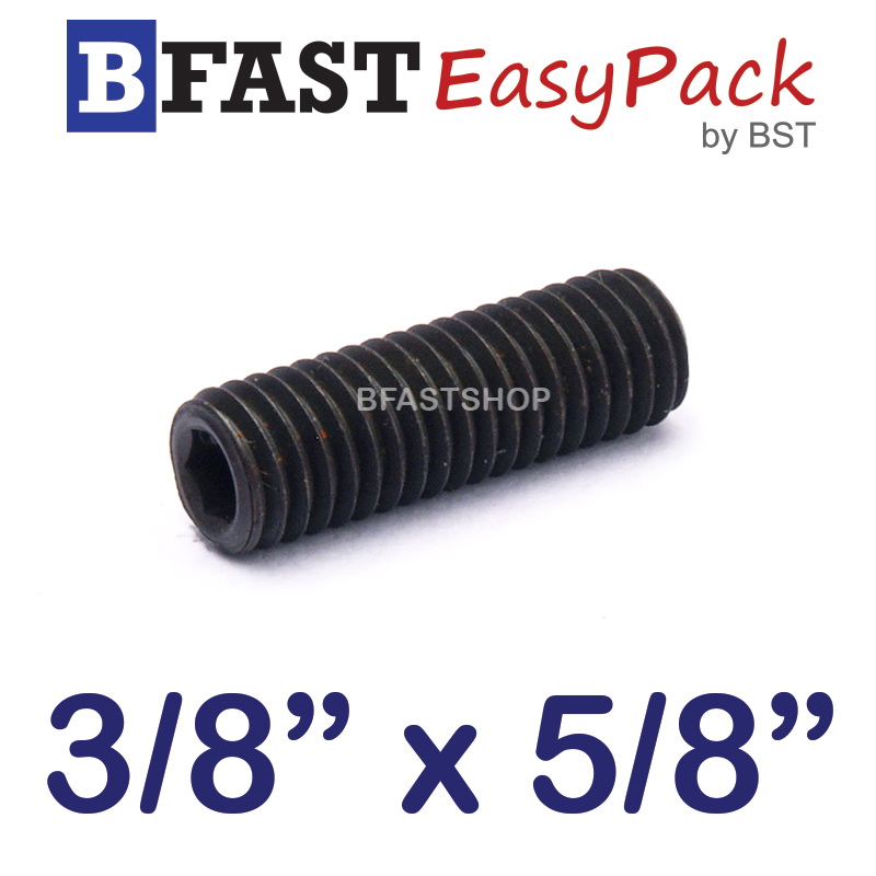 สกรูตัวหนอนดำ 3/8" x 5/8" (10 ตัว/ถุง)