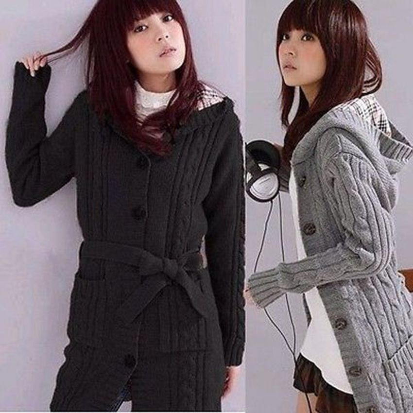 ZANZEA Womens Long Sleeve Hoodie Coat Cardigan Tops Trench SweaterKnitwear