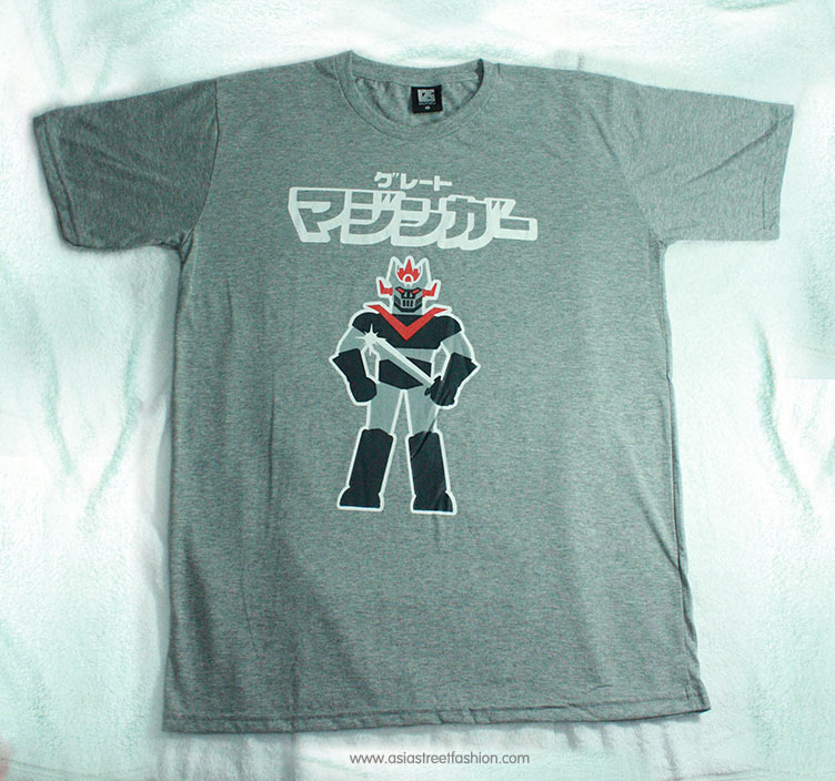 T-Shirt เสื้อยืดกันดั้ม เกรทมาชินก้า Great Mazinger (Zaku II) สุดเท่ห์ สีเทา จากร้าน GUNZU !!โปรโมชั่น Asia Street Fashion
