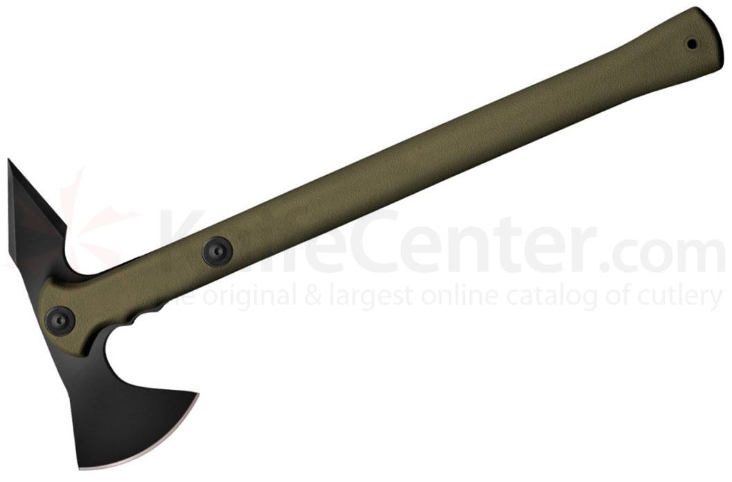 ขวาน ColdSteel Trench Hawk Drop Forged Combat Tomahawk 19" Overall, OD Green, Secure-Ex Sheath (สีเขียว)