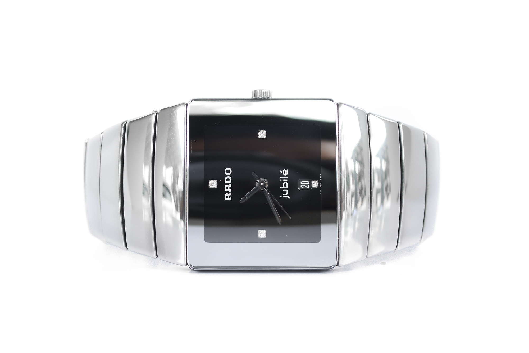 Rado Jubile Ceramic ฝังเพชร 4เม็ด หน้าดำ (Sold)