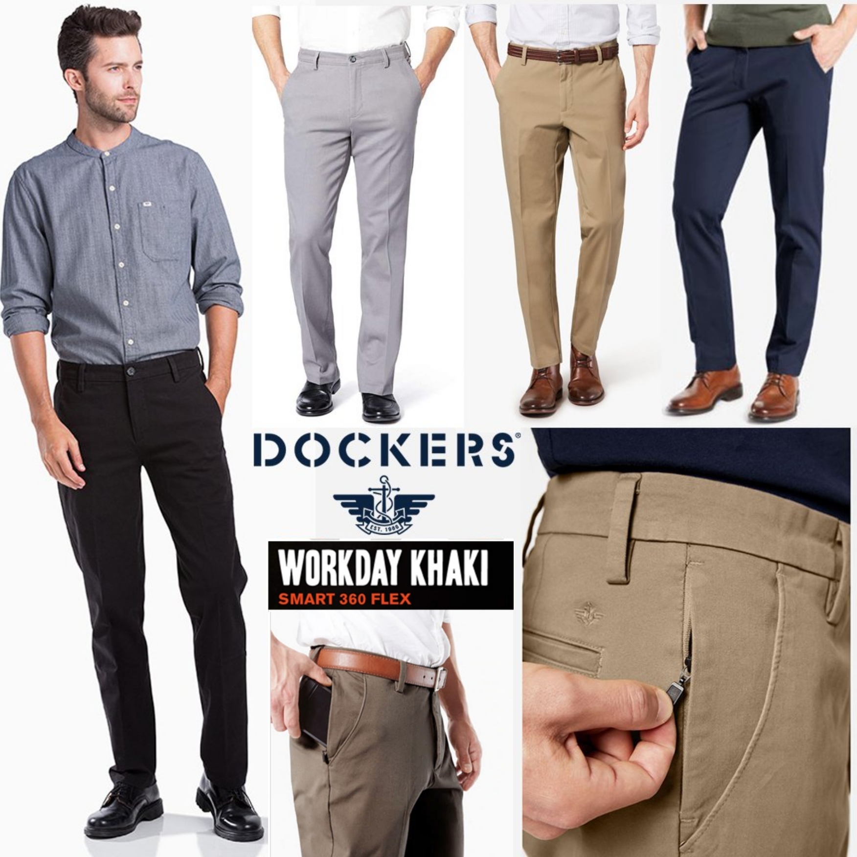 Dockers Workday Straight & Slim fit with smart flex Pant