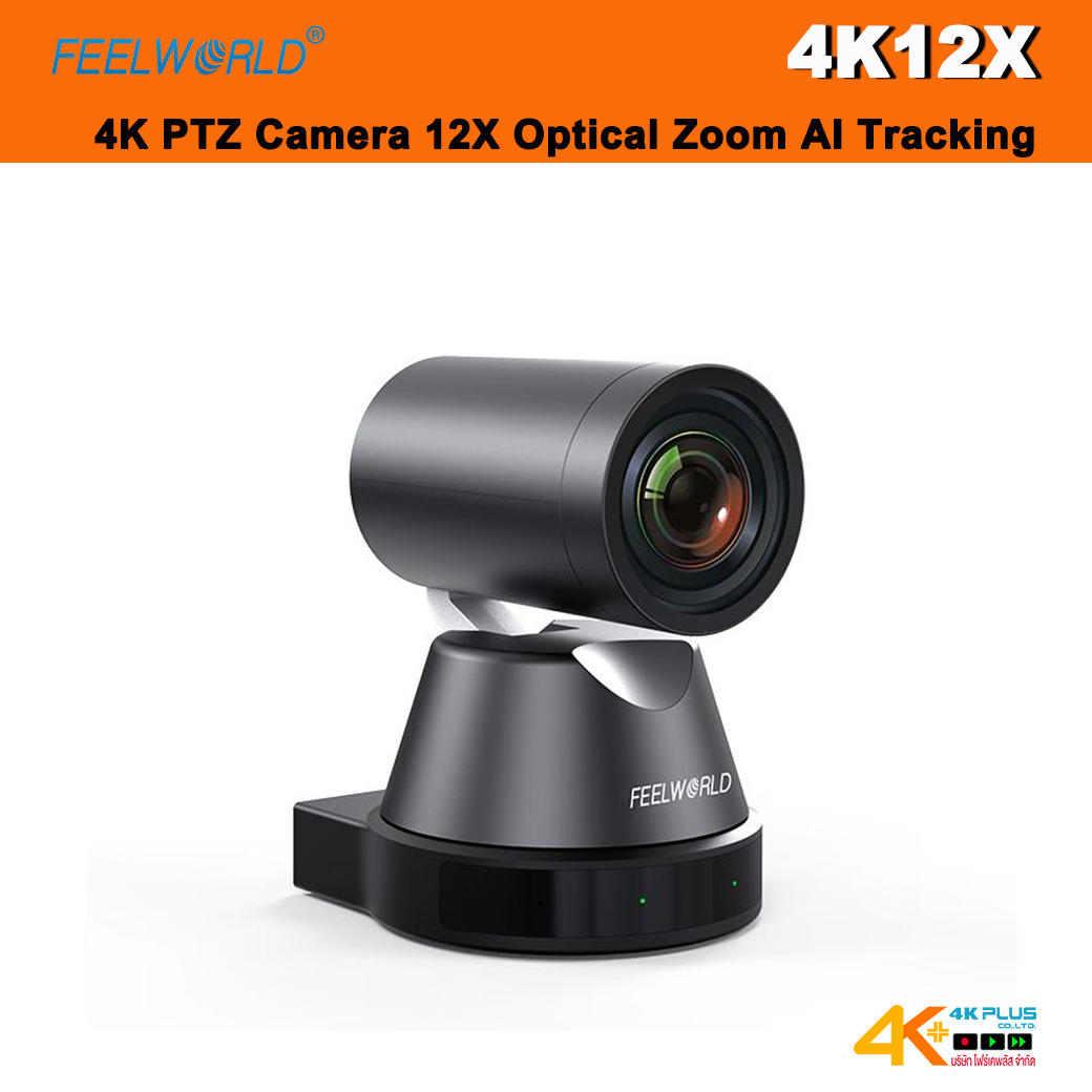 FEELWORLD 4K12X 4K PTZ Camera 12X Optical Zoom AI Tracking