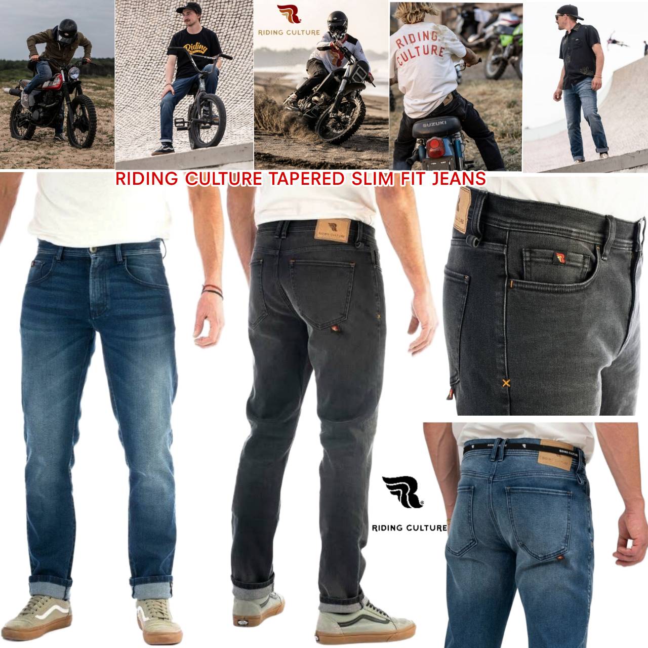 RIDING CULTURE Tapered Slim Fit Jeans