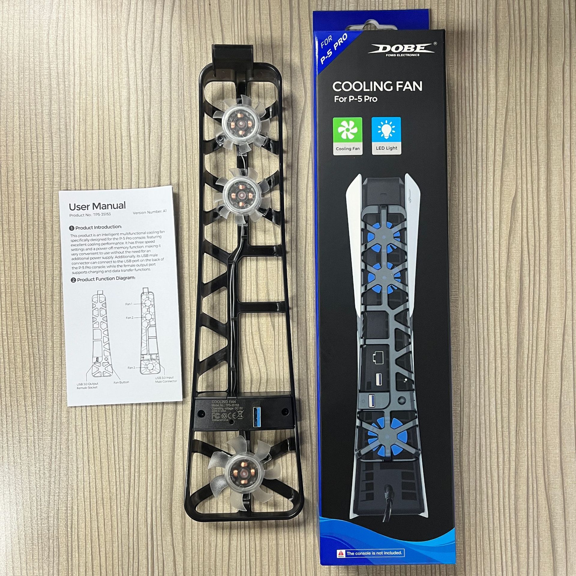 DOBE พัดลมระบายร้อนเครื่อง PS5 Pro พัดลม 3 ตัว TP5-35153