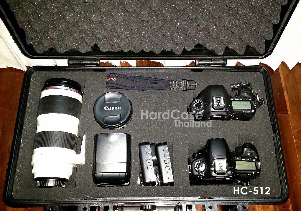 กระเป๋ากล้อง Hardcase ล้อลาก HARZ รุ่น HC-512 สีดำ ไส้โฟมลูกเต๋า