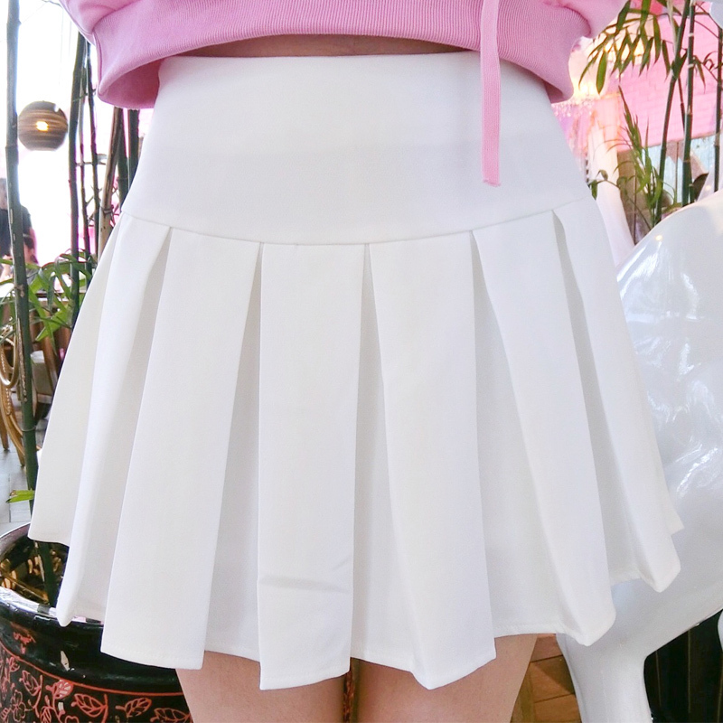 พรีออเดอร์ : กระโปรงแฟชั่นสไตล์ญี่ปุ่นน่ารักๆ จีบรอบ มีให้เลือก 2 สี