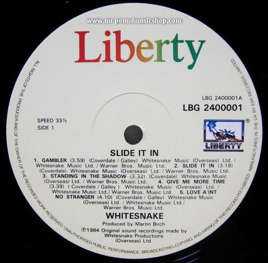 Whitesnake - Slide It In