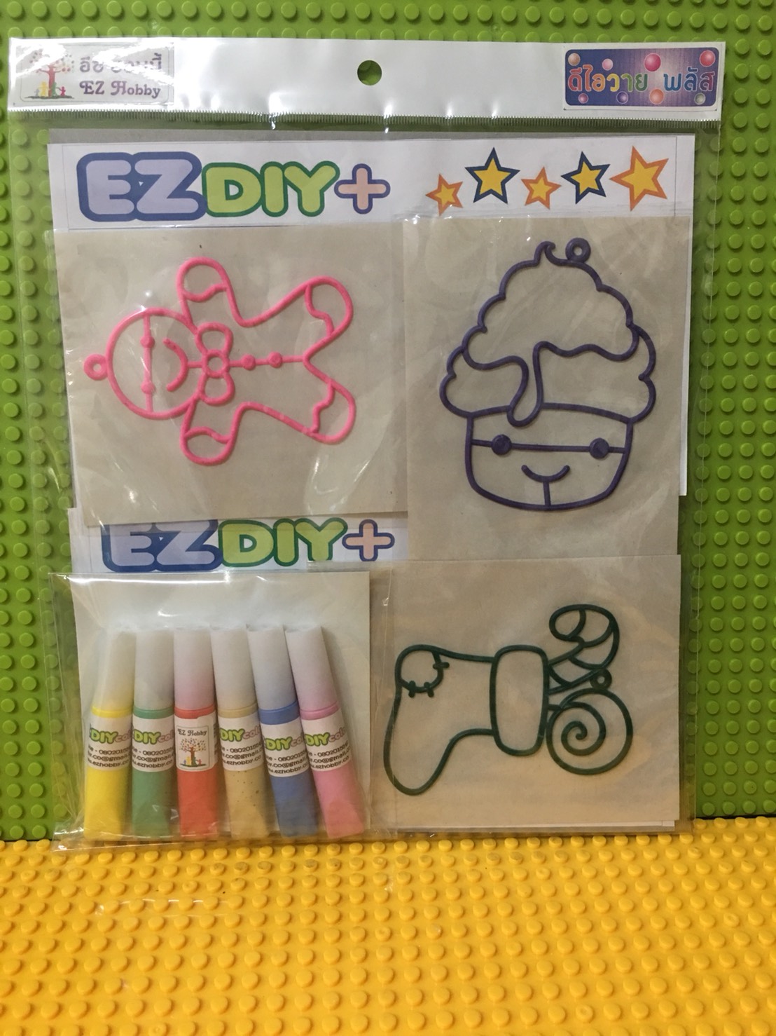 025 หยอดสี / บีบสี ติดกระจก - suncatcher / glass deco (EZ DIY+)