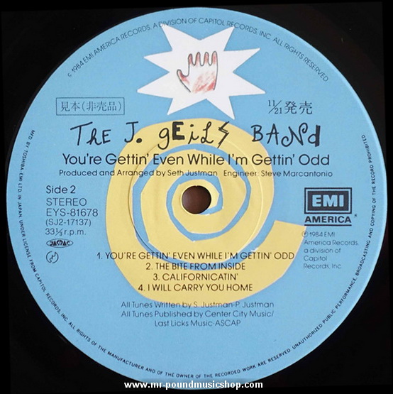 The J. Geils Band - You're Gettin' Even While I'm Gettin' Odd