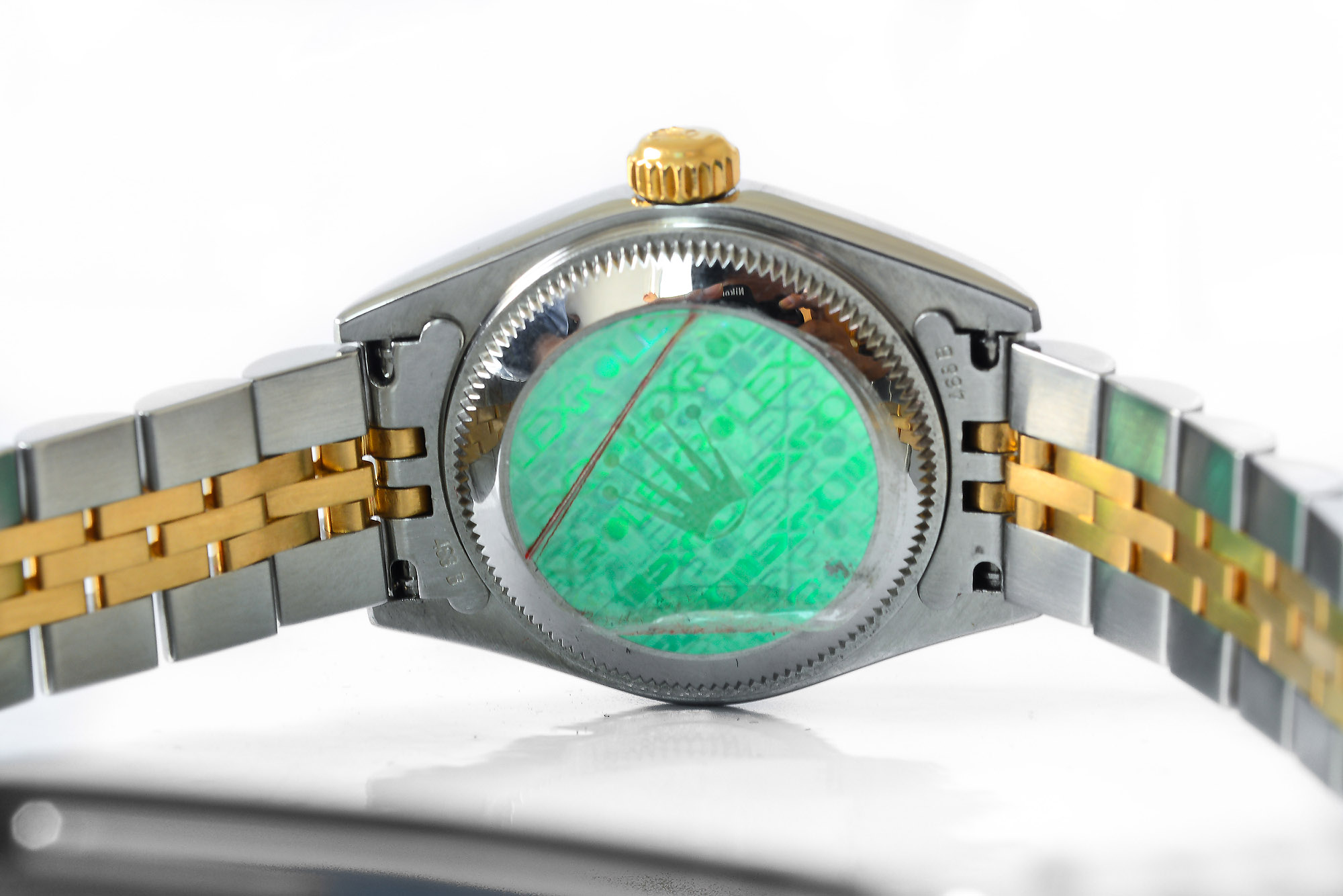 Rolex Date-just Ladysize 2tone Series 7 เบ้าใหญ่ หลักเพชร หน้าน้ำเงิน