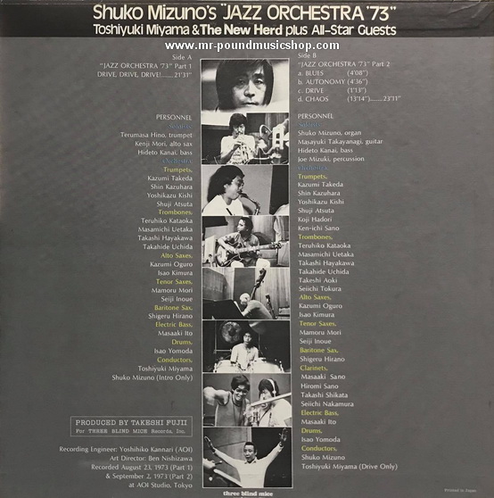 Shouko Mizuno, Toshiyuki Miyama & The New Herd Plus All-Star Guests - Shouko Mizuno's "Jazz Orchestra '73"