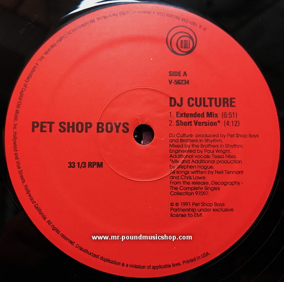 Pet Shop Boys - DJ Culture / Music For Boys