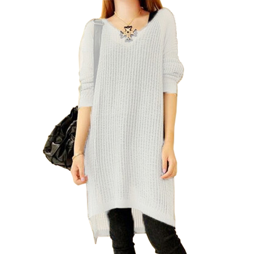 ZANZEA Women's Casual Oversized Sweater Tops Blouse Long SleeveJumper Mini Loose Dresses