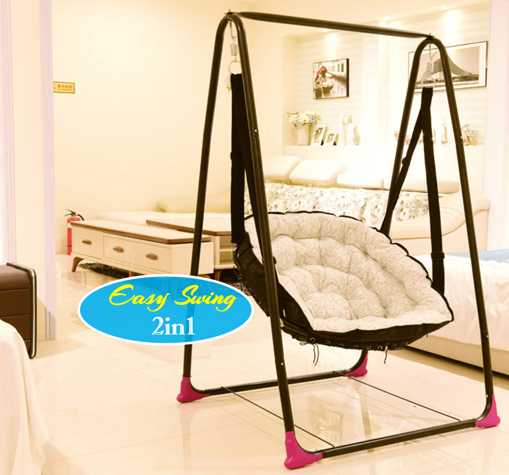 เปลไกวเด็ก EasySwing-2in1 สีเทา