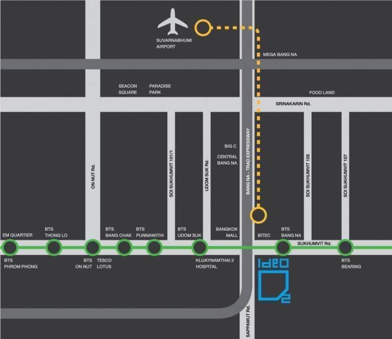ให้เช่าคอนโด IDEO O2 (ไอดีโอ โอทู ) ห้องสตูดิโอ 1 ห้องน้ำ ขนาด 26 ตรม ชั้น 9 อาคาร A